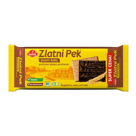 Bambi Zlatni Pek Lenten Cocoa Covered Biscuits